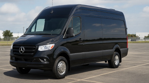 Exterior of Cleveland Heights Party Bus Company's 14 Passenger Sprinter Limousine in Cleveland Heights