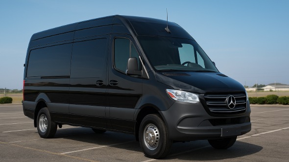 Exterior of Dayton Party Bus Company's 14 Passenger Sprinter Limousine in Dayton
