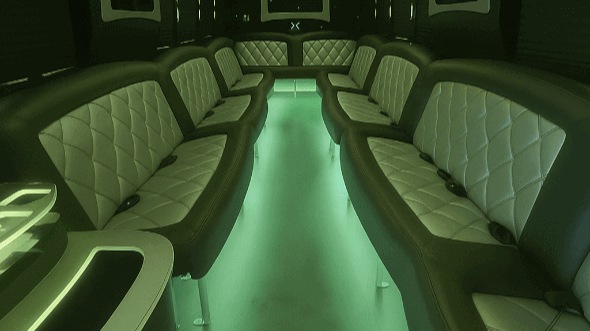 Interior of Ohio Party Bus Company's 20 Passenger Party Bus in Ohio