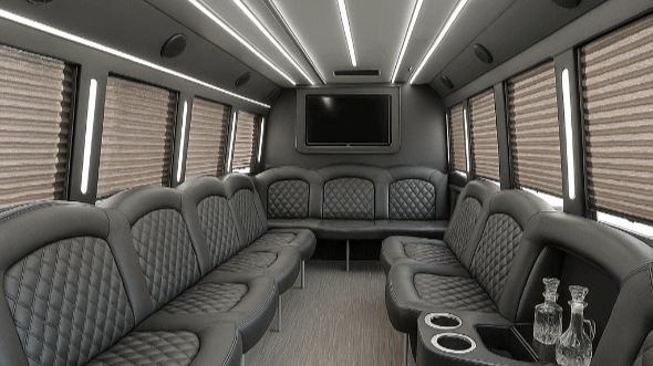 Interior of Upper Arlington Party Bus Company's 20 Passenger Party Bus in Upper Arlington
