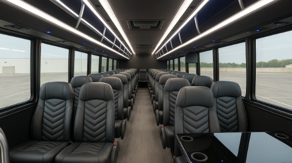 Interior of Ohio Party Bus Company's 25 Passenger Minibus in Ohio