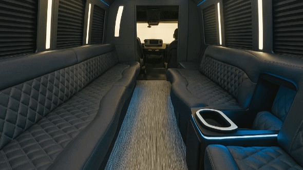Interior of Gahanna Party Bus Company's 25 Passenger Party Bus in Gahanna