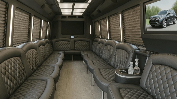 Interior of Stow Party Bus Company's 25 Passenger Party Bus in Stow