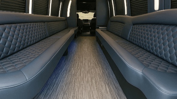 Interior of Upper Arlington Party Bus Company's 25 Passenger Party Bus in Upper Arlington