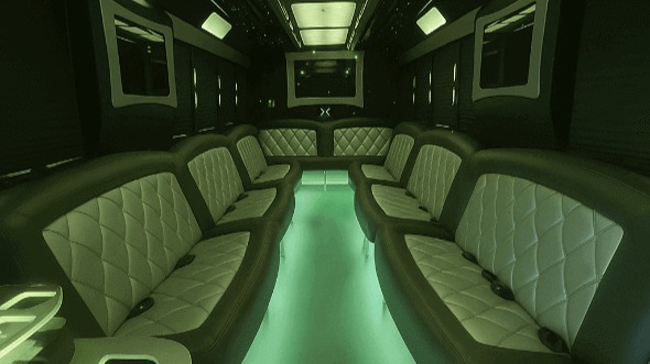 Interior of Fairfield Party Bus Company's 40 Passenger Party Bus in Fairfield