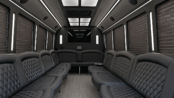 Interior of Hamilton Party Bus Company's 40 Passenger Party Bus in Hamilton