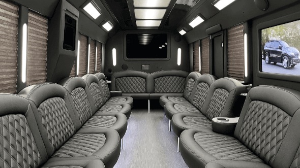 Interior of Perrysburg Party Bus Company's 40 Passenger Party Bus in Perrysburg