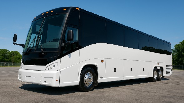 Exterior of Shaker Heights Party Bus Company's 50 Passenger Party Bus in Shaker Heights
