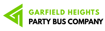 garfield heights party bus company logo